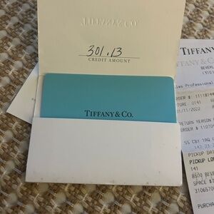 Tiffany & Co. Elegant Receipt with Blue Accent